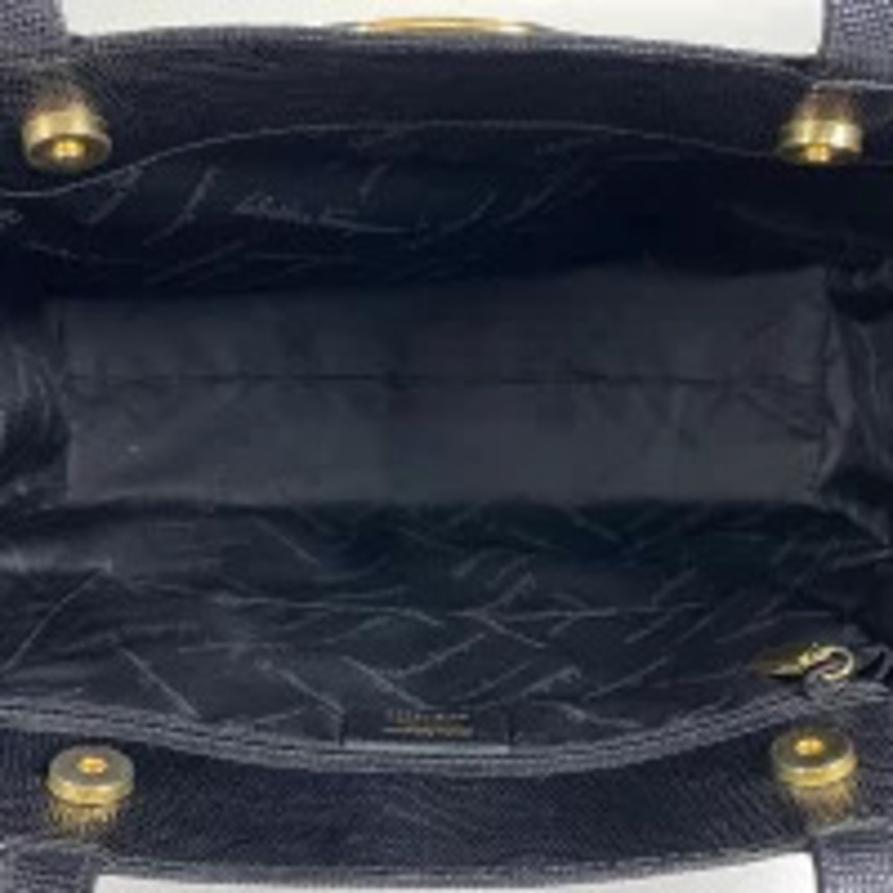 Salvatore Ferragamo Tote Vara Shoulder Black Bag Leather - Picture 6 of 6